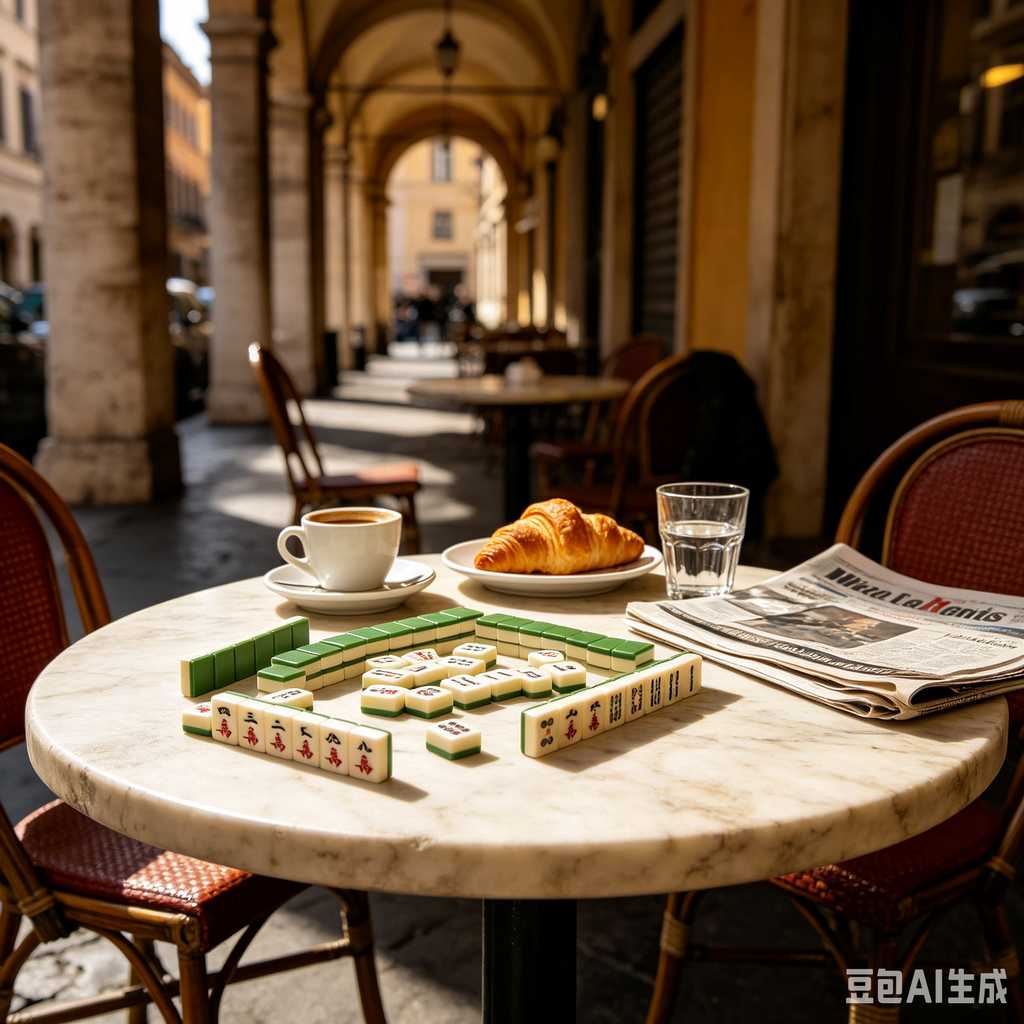 flat print mahjong set